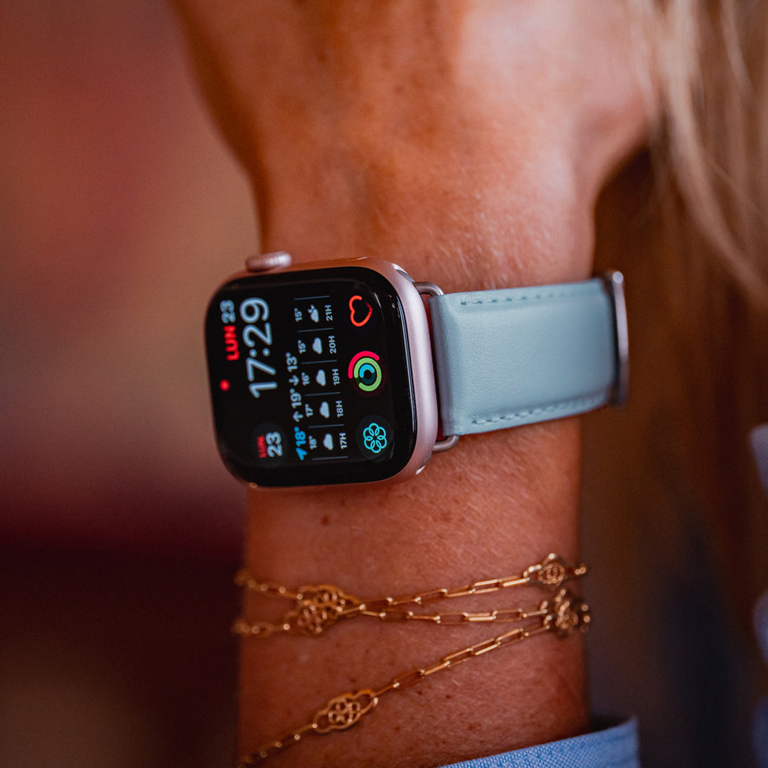 Holi Apple Watch - Slate Blue Cowhide Leather Strap 42 mm