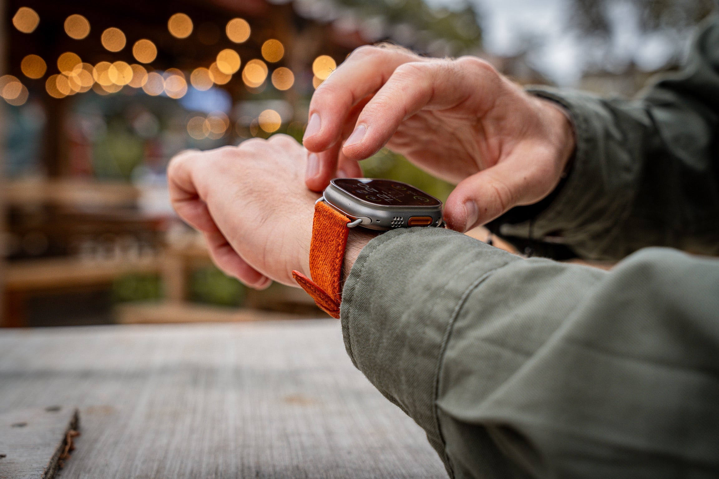 Bracelet Denim cuir effet jean pour Apple Watch