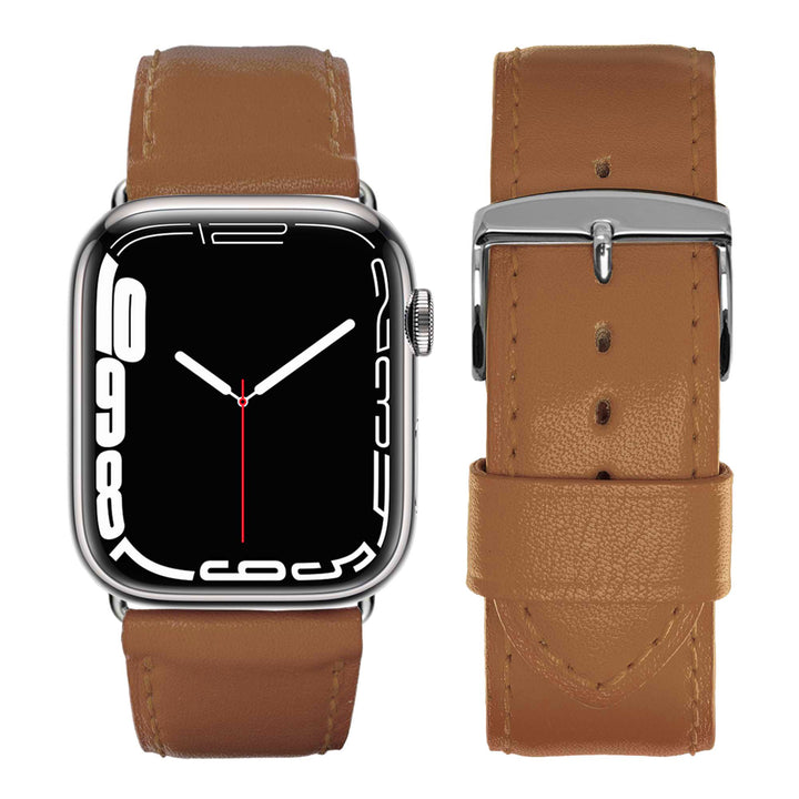 Holi Apple Watch - Bracelet cuir de vachette Gold 42 mm