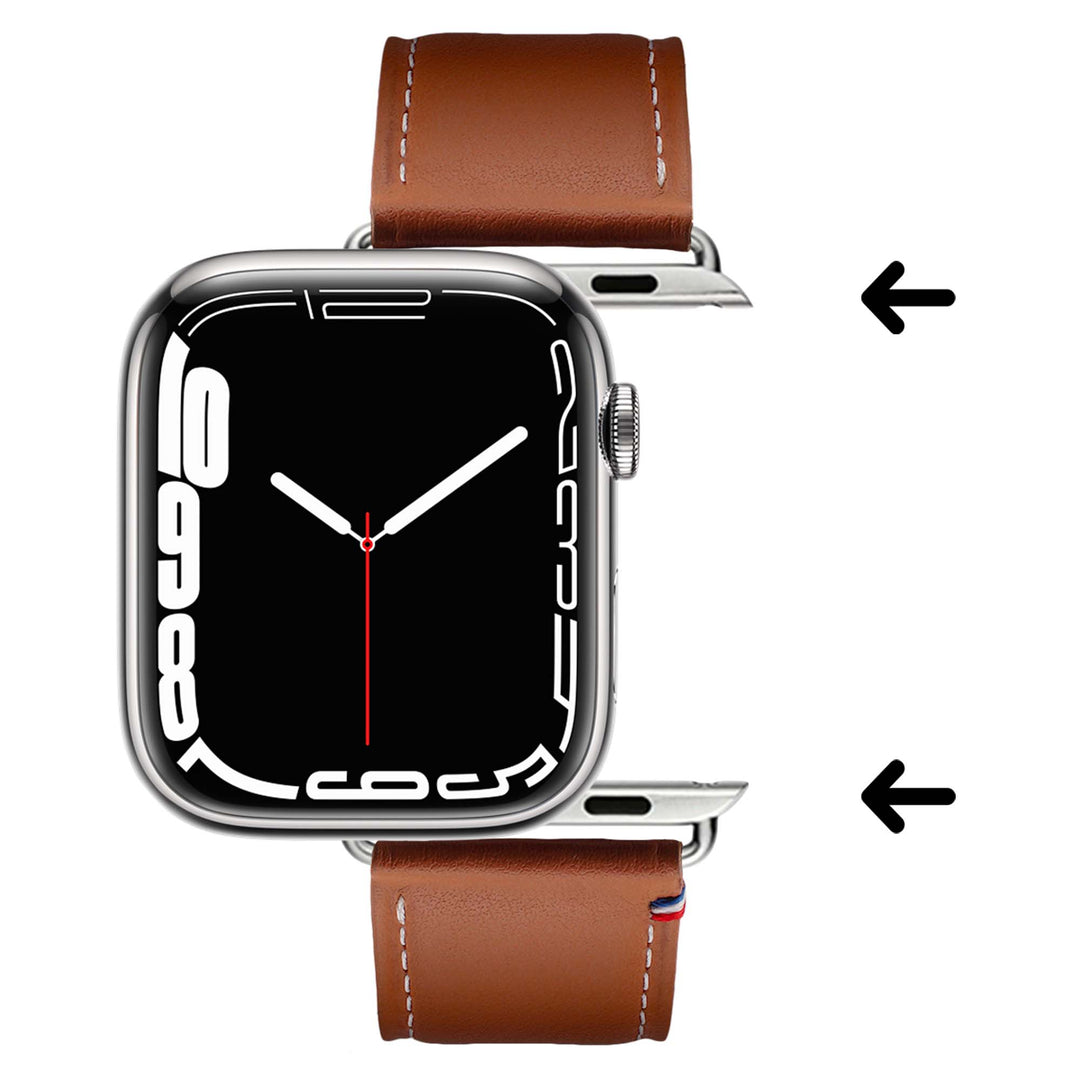 Double tour - Cuir de vachette Apple Watch Gold 42 mm