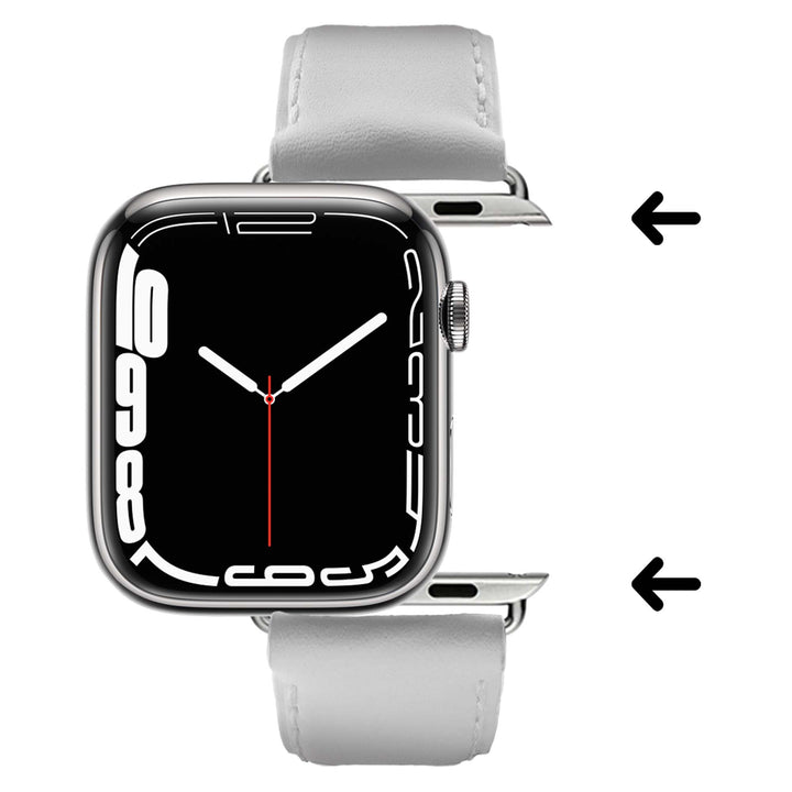 Holi Apple Watch - Bracelet cuir de vachette Blanc 46 / 49 mm