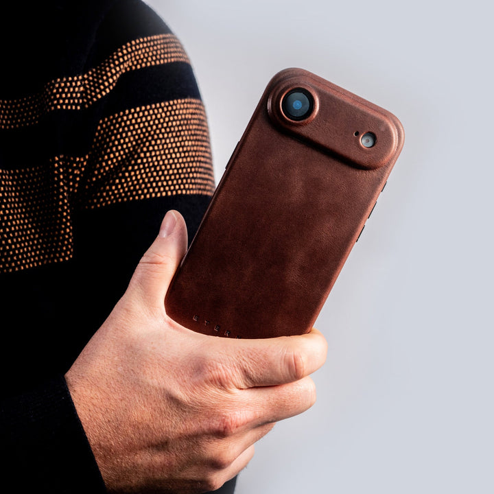 Arsene-Hülle Vollnarbenleder – iPhone 17 Air – Cognac
