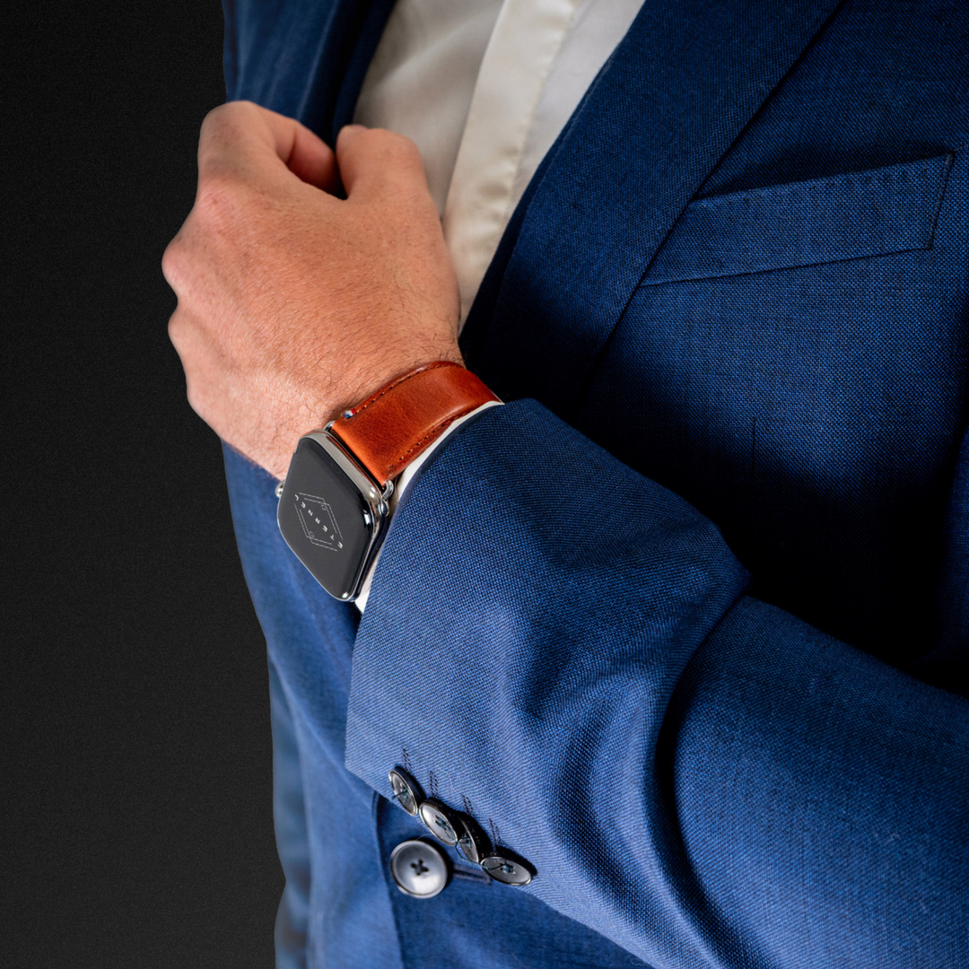 Richelieu - Bracelet Apple Watch Cognac 46 / 49 mm