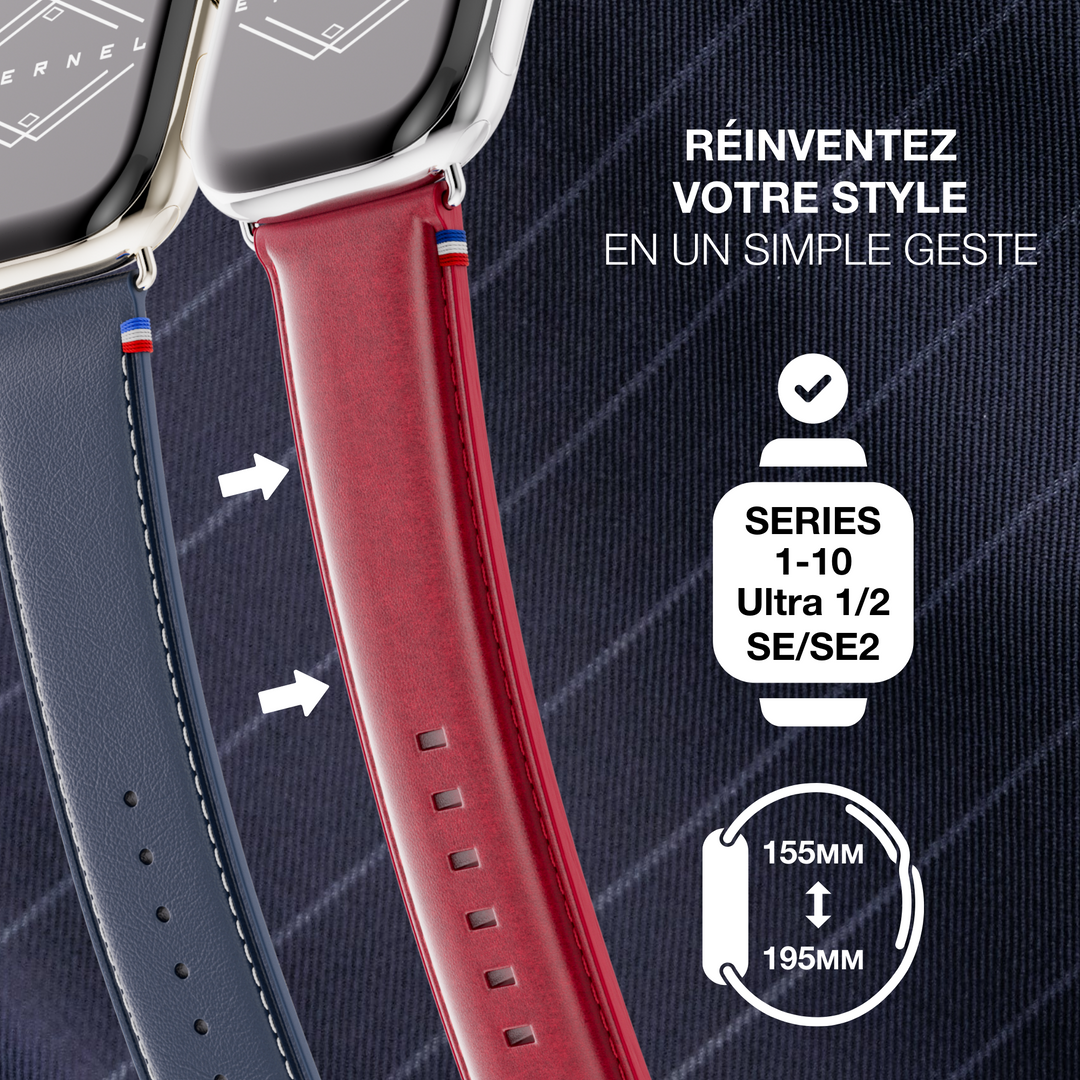 Richelieu – Apple Watch Band Red 46 49 mm ETERNEL