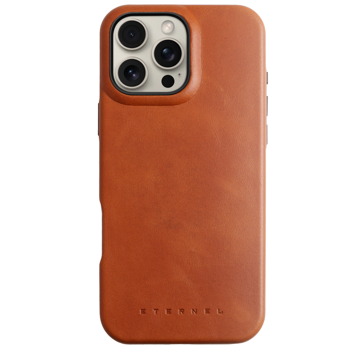 Coque Arsene cuir pleine fleur - iPhone 16 Pro - Miel