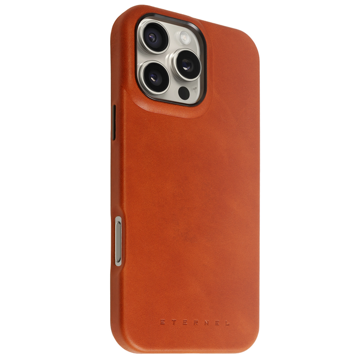 Coque Arsene cuir pleine fleur - iPhone 16 Pro - Miel