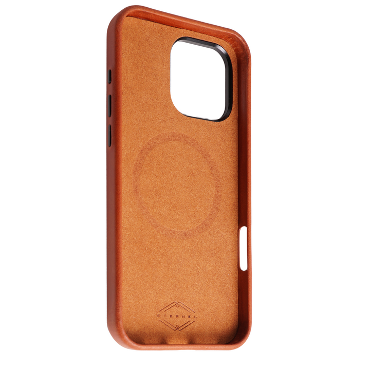 Coque Arsene cuir pleine fleur - iPhone 16 Pro - Miel