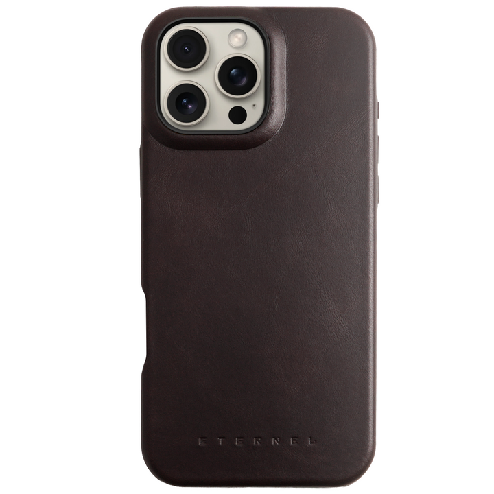 Coque Arsene cuir pleine fleur - iPhone 16 Pro - Cognac