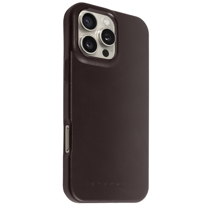 Coque Arsene cuir pleine fleur - iPhone 16 Pro - Cognac