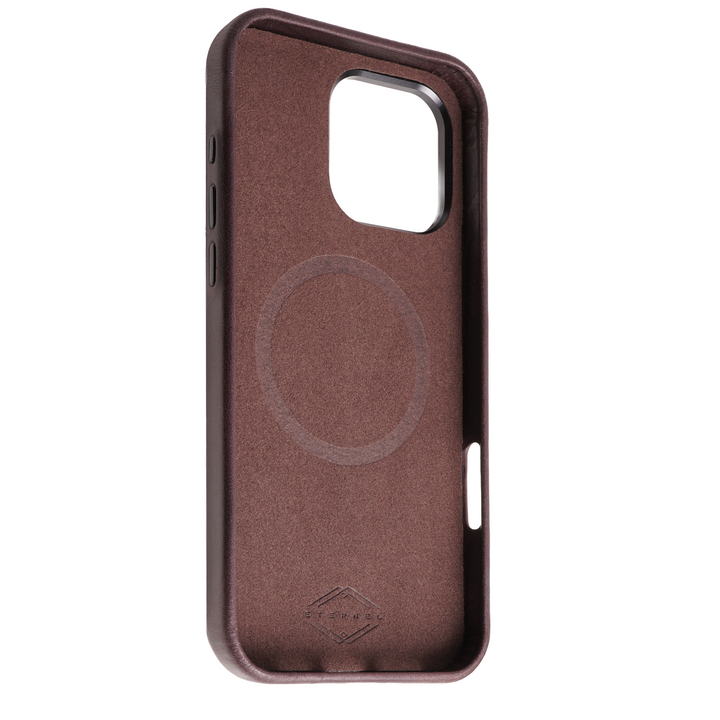 Coque Arsene cuir pleine fleur - iPhone 16 Pro - Cognac