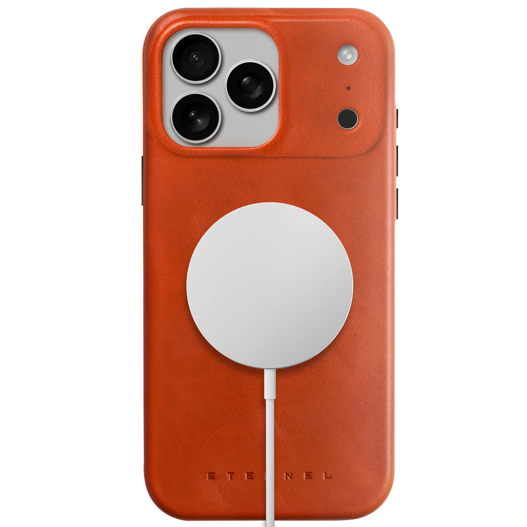 Précommande - Coque Arsene cuir pleine fleur - iPhone 17 Pro Max - Miel