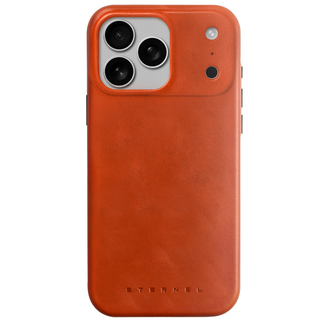 Précommande - Coque Arsene cuir pleine fleur - iPhone 17 Pro Max - Miel
