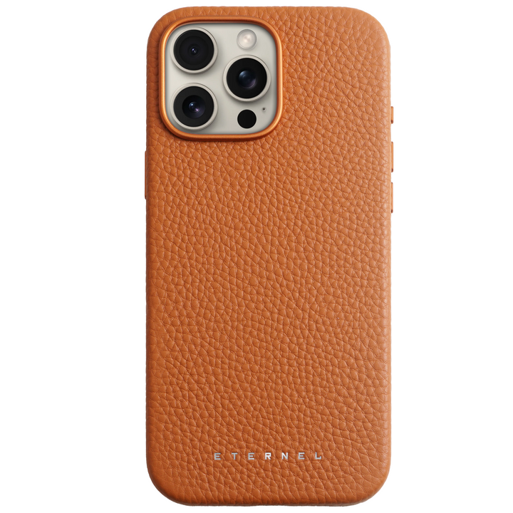 Coque Elise cuir grainé - iPhone 15 Pro Max - Gold