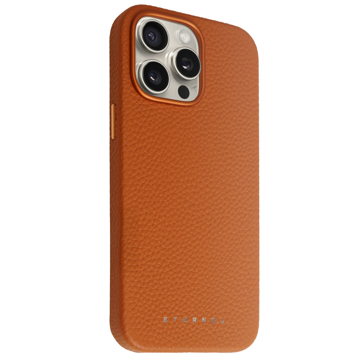 Coque Elise cuir grainé - iPhone 15 Pro Max - Gold