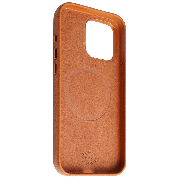 Coque Elise cuir grainé - iPhone 15 Pro Max - Gold