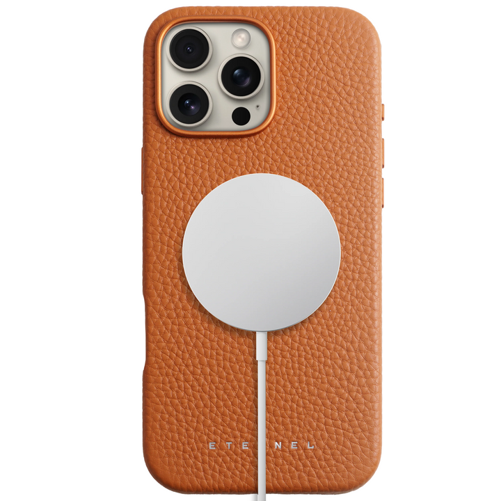 Coque Elise cuir grainé - iPhone 16 Pro Max - Gold