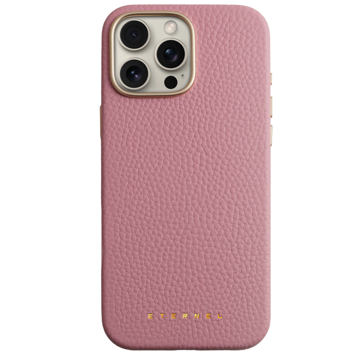Coque Elise cuir grainé - iPhone 15 Pro Max - Rose