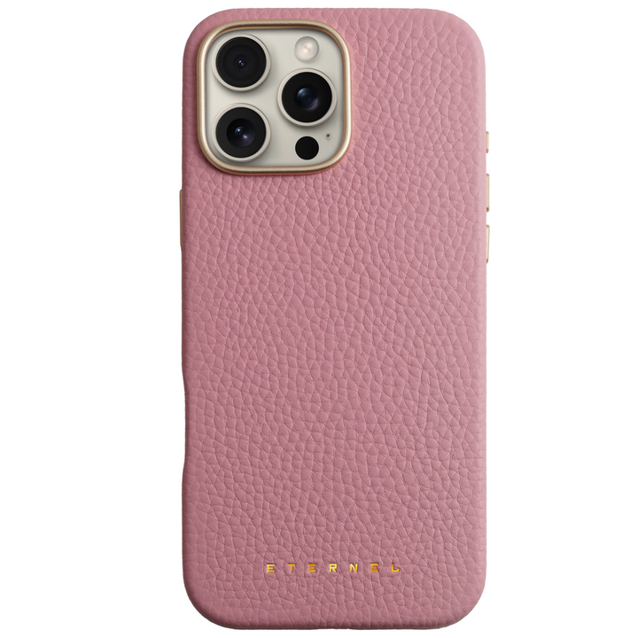 Coque Elise cuir grainé - iPhone 16 Pro Max - Rose