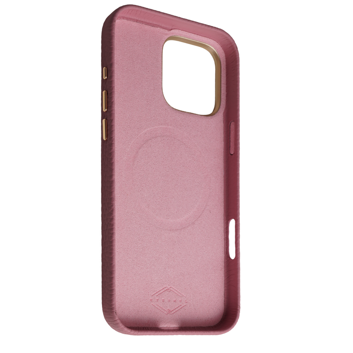 Coque Elise cuir grainé - iPhone 16 Pro Max - Rose