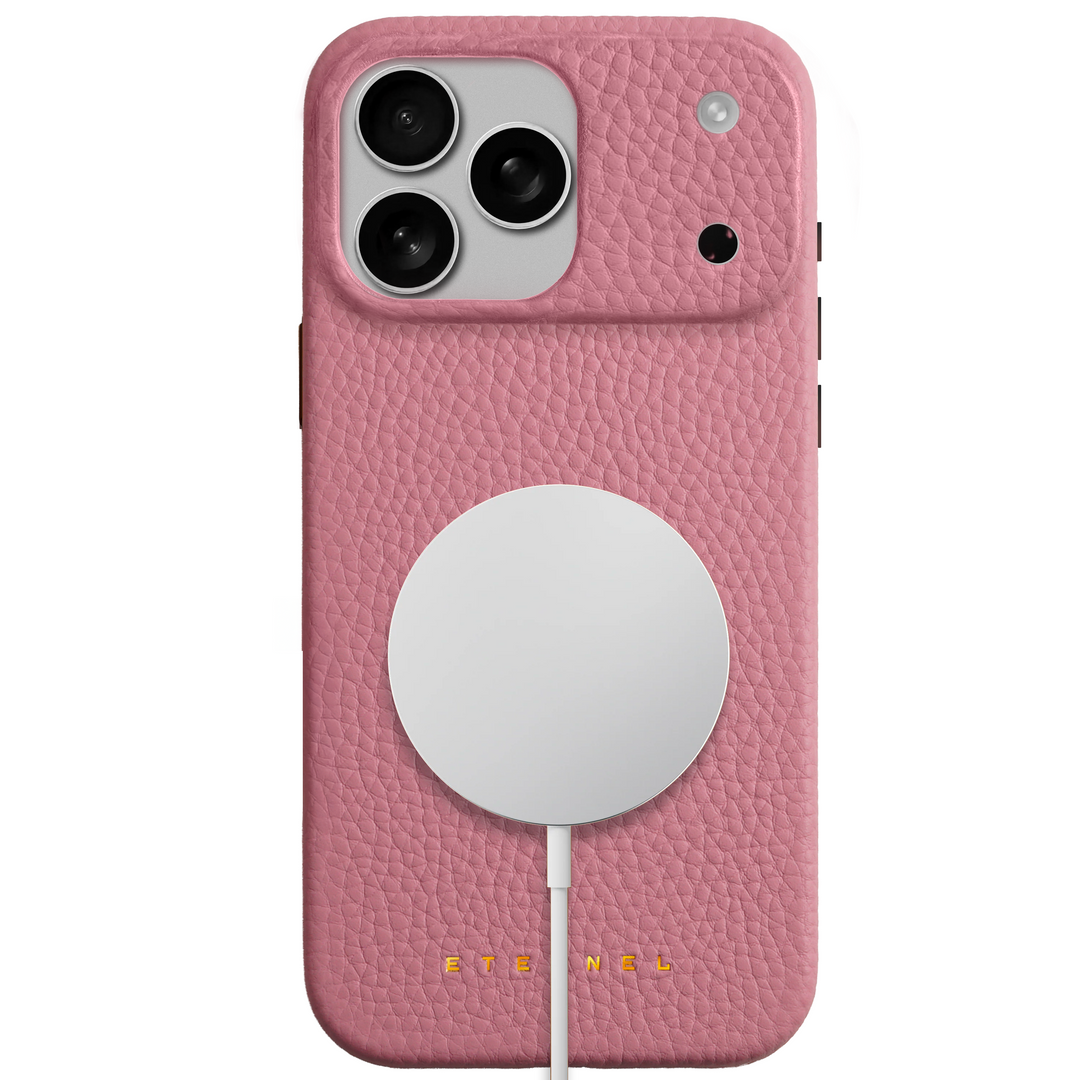Précommande - Coque Elise cuir grainé - iPhone 17 Pro Max - Rose