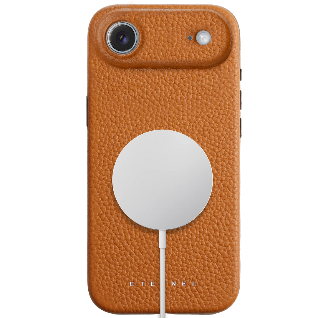 Elise Grained Leather Case – iPhone 17 Air – Gold