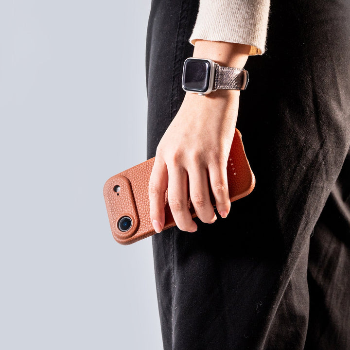 Coque Elise cuir grainé - iPhone 17 Air - Gold