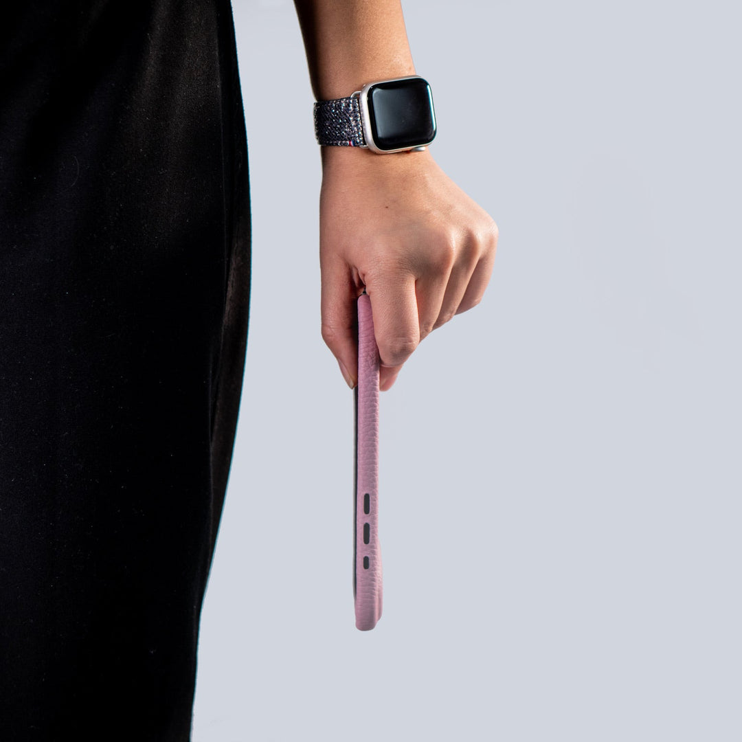 Elise Hülle genarbtes Leder – iPhone 17 Air – Rosa