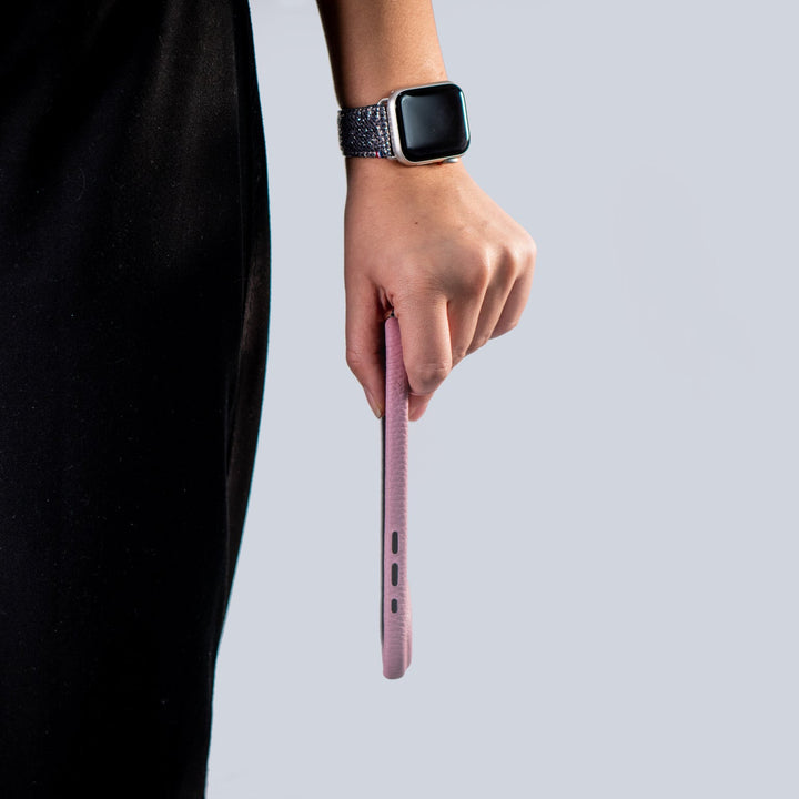 Elise Hülle genarbtes Leder – iPhone 17 Air – Rosa
