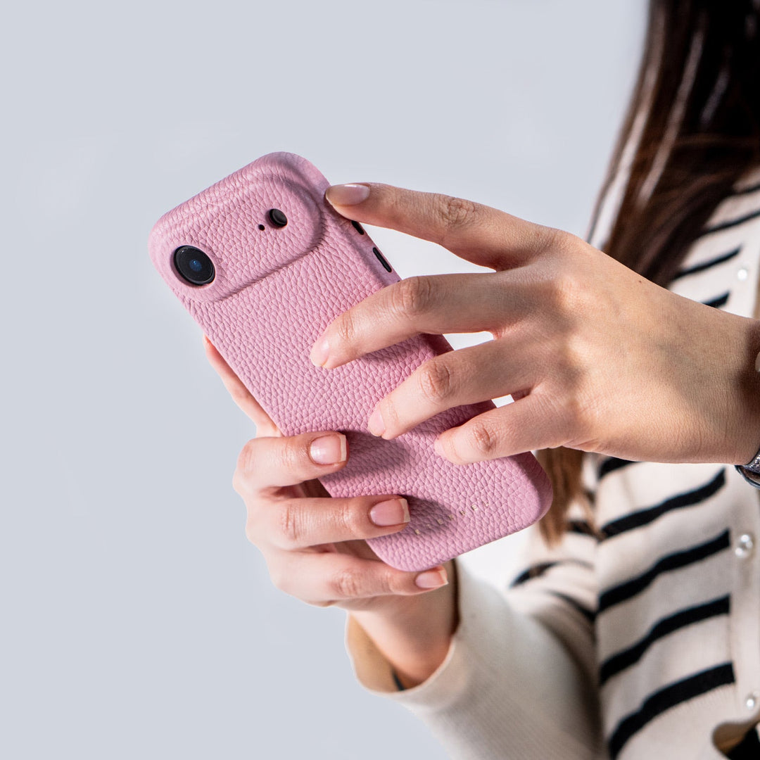 Elise Hülle genarbtes Leder – iPhone 17 Air – Rosa