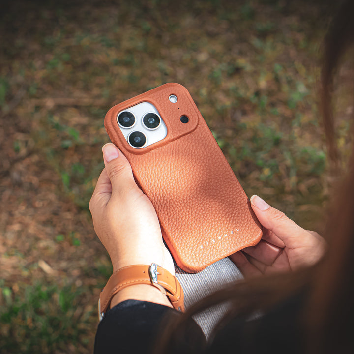 Coque Elise cuir grainé - iPhone 17 Pro Max - Gold