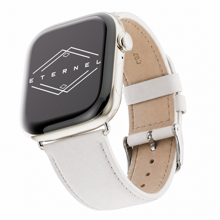 Holi Apple Watch - Weißes Kalbslederarmband 46 / 49 mm