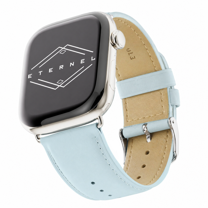 Holi Apple Watch - Armband aus pastellgrünem Nebelblau 46 / 49 mm