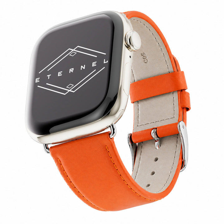 Holi Apple Watch - Bracelet cuir de vachette Orange 38mm 40mm 41mm 42mm