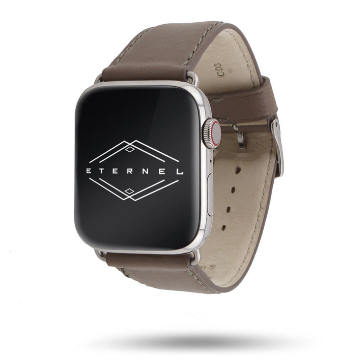 Holi Apple Watch - Bracelet cuir de vachette Taupe 42 mm