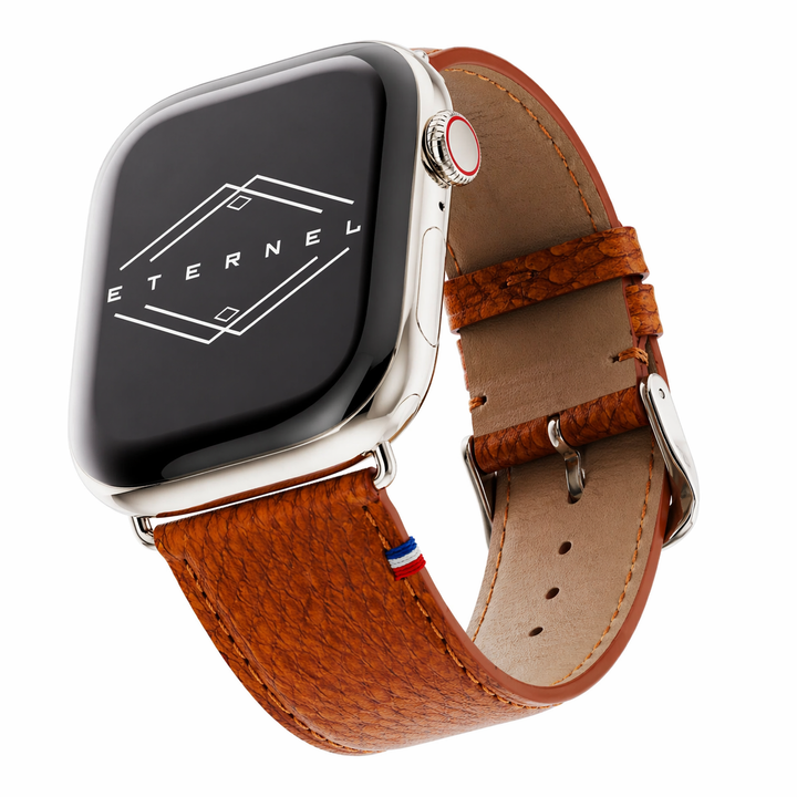 Horizon - Französisches Upcycling-Meeresleder - Apple Watch Armband Aurore 46 / 49 mm