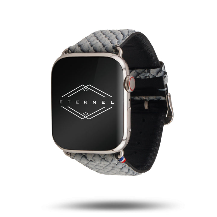 Odyssée - Cuir marin français upcyclé - Bracelet Apple Watch Cristal 46 / 49 mm