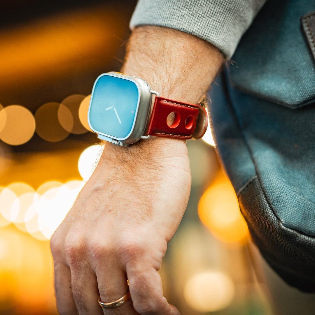 Rallye Bracelet Apple Watch cuir vachette boucle déployante