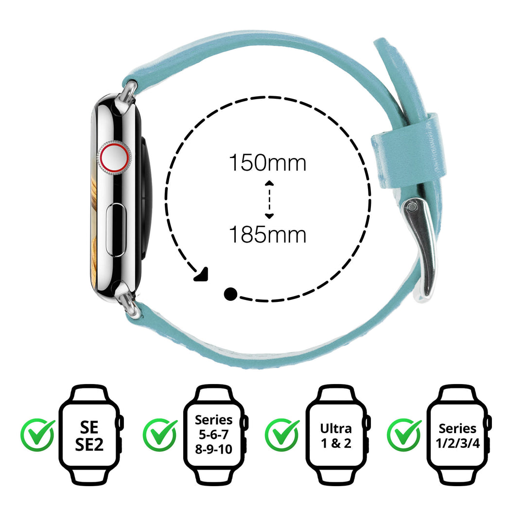 Holi Apple Watch - Armband aus pastellgrünem Schieferblau 42 mm